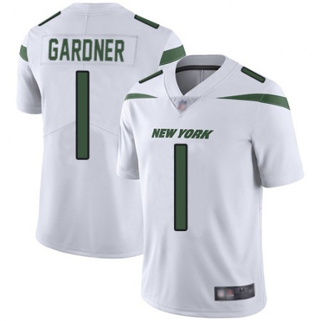 Nike Jets #1 Ahmad Sauce Gardner White Men's Stitched NFL Vapor Untouchable Limited Jersey