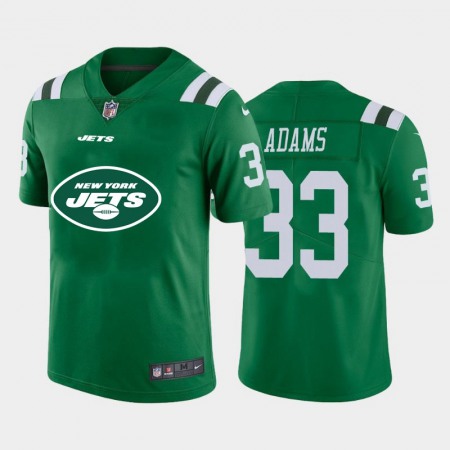 New York Jets #33 Jamal Adams Green Men's Nike Big Team Logo Vapor Limited NFL Jersey