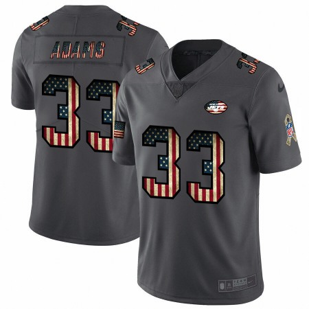 New York Jets #33 Jamal Adams Nike 2018 Salute to Service Retro USA Flag Limited NFL Jersey