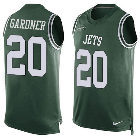 Nike Jets #20 Ahmad Sauce Gardner Green Team Color Men's Stitched NFL Limited Tank Top Jersey