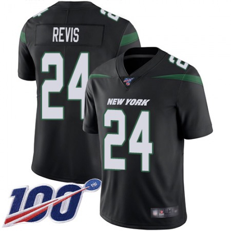 Nike Jets #24 Darrelle Revis Black Alternate Men's Stitched NFL 100th Season Vapor Untouchable Limited Jersey