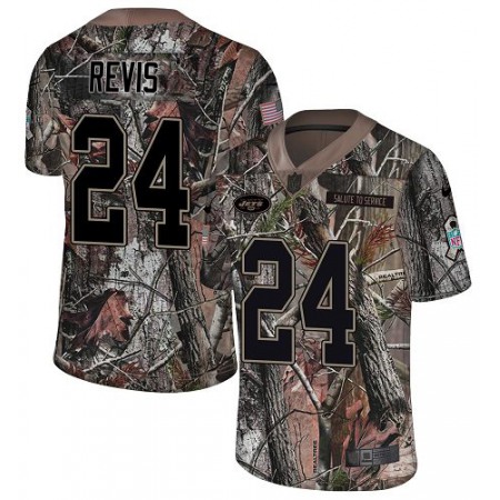 Nike Jets #24 Darrelle Revis Camo Men's Stitched NFL Limited Rush Realtree Jersey