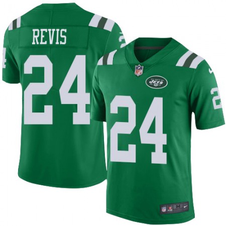 Nike Jets #24 Darrelle Revis Green Men's Stitched NFL Elite Rush Jersey