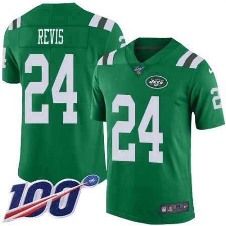 Nike Jets #24 Darrelle Revis Green Men's Stitched NFL Limited Rush 100th Season Jersey