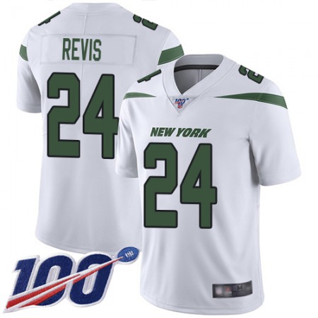 Nike Jets #24 Darrelle Revis White Men's Stitched NFL 100th Season Vapor Limited Jersey