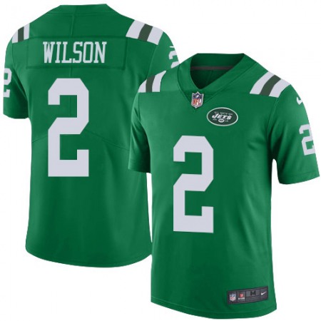 Nike Jets #2 Zach Wilson Green Men's Stitched NFL Limited Rush Jersey