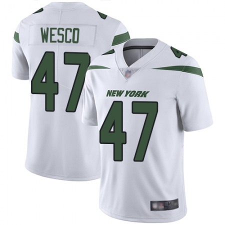 Nike Jets #47 Trevon Wesco White Men's Stitched NFL Vapor Untouchable Limited Jersey