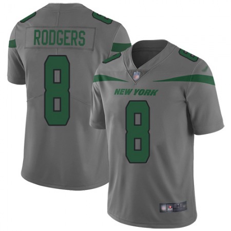Nike Jets #8 Aaron Rodgers Gray Men's Stitched NFL Limited Inverted Legend Jersey