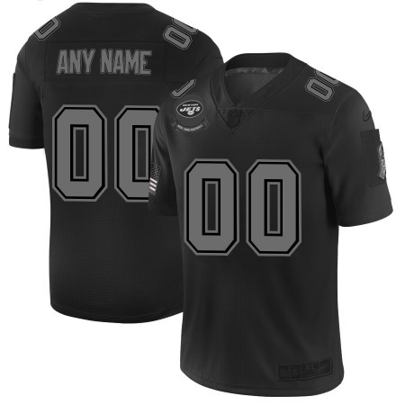 New York Jets Custom Men's Nike Black 2019 Salute to Service Limited Stitched NFL Jersey