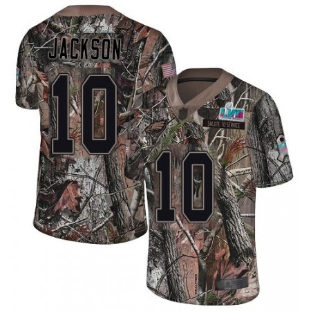 Nike Eagles #10 DeSean Jackson Camo Super Bowl LVII Patch Men's Stitched NFL Limited Rush Realtree Jersey