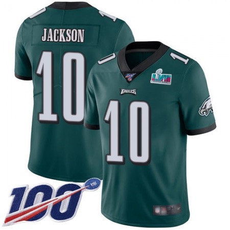 Nike Eagles #10 DeSean Jackson Green Team Color Super Bowl LVII Patch Men's Stitched NFL 100th Season Vapor Limited Jersey