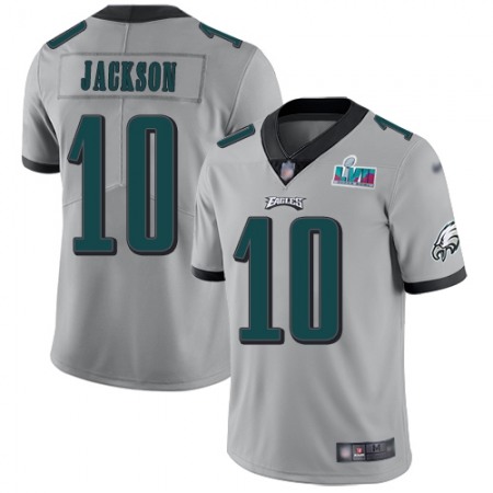 Nike Eagles #10 DeSean Jackson Silver Super Bowl LVII Patch Men's Stitched NFL Limited Inverted Legend Jersey