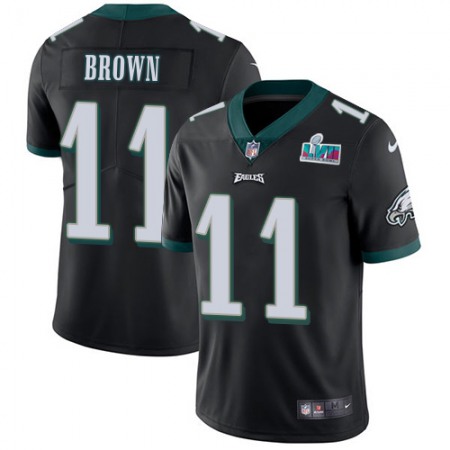 Nike Eagles #11 A.J. Brown Black Alternate Super Bowl LVII Patch Men's Stitched NFL Vapor Untouchable Limited Jersey