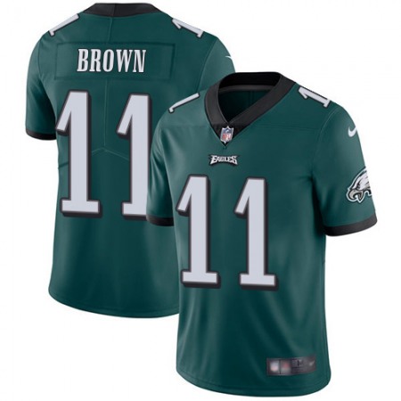 Nike Eagles #11 A.J. Brown Green Team Color Men's Stitched NFL Vapor Untouchable Limited Jersey