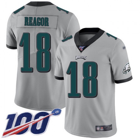 Nike Eagles #18 Jalen Reagor Silver Men's Stitched NFL Limited Inverted Legend 100th Season Jersey