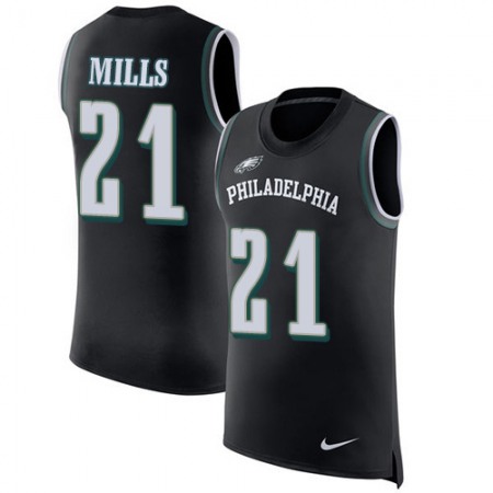 Nike Eagles #21 Jalen Mills Black Alternate Men's Stitched NFL Limited Rush Tank Top Jersey