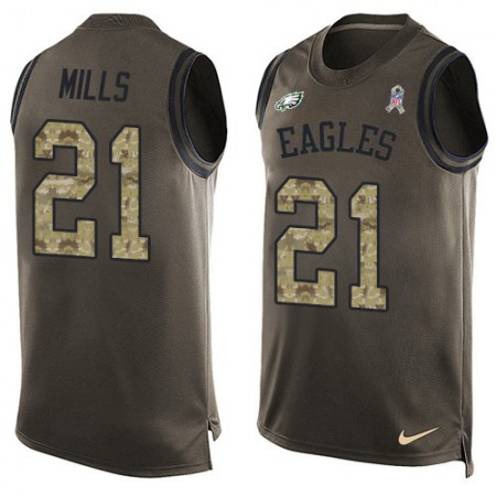 Nike Eagles #21 Jalen Mills Green Men's Stitched NFL Limited Salute To Service Tank Top Jersey