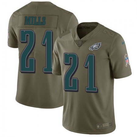 Nike Eagles #21 Jalen Mills Olive Men's Stitched NFL Limited 2017 Salute To Service Jersey