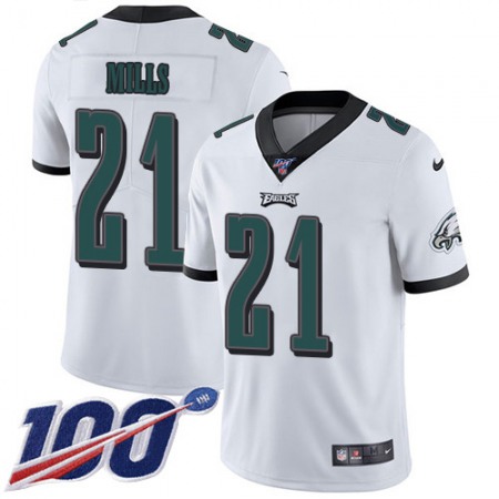 Nike Eagles #21 Jalen Mills White Men's Stitched NFL 100th Season Vapor Untouchable Limited Jersey