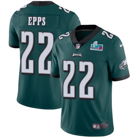 Nike Eagles #22 Marcus Epps Green Team Color Super Bowl LVII Patch Men's Stitched NFL Vapor Untouchable Limited Jersey