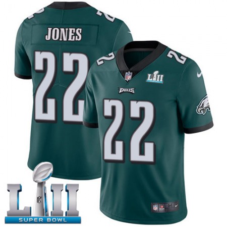 Nike Eagles #22 Sidney Jones Midnight Green Team Color Super Bowl LII Men's Stitched NFL Vapor Untouchable Limited Jersey