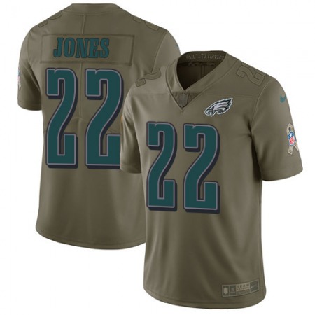 Nike Eagles #22 Sidney Jones Olive Men's Stitched NFL Limited 2017 Salute To Service Jersey