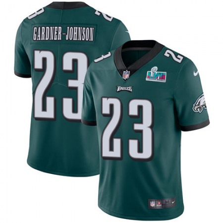 Nike Eagles #23 C.J. Gardner-Johnson Green Team Color Super Bowl LVII Patch Men's Stitched NFL Vapor Untouchable Limited Jersey