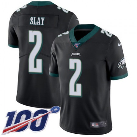 Nike Eagles #2 Darius Slay Black Alternate Men's Stitched NFL 100th Season Vapor Untouchable Limited Jersey