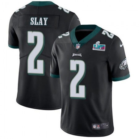 Nike Eagles #2 Darius Slay Black Super Bowl LVII Patch Alternate Men's Stitched NFL Vapor Untouchable Limited Jersey
