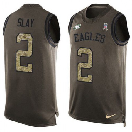 Nike Eagles #2 Darius Slay Green Men's Stitched NFL Limited Salute To Service Tank Top Jersey