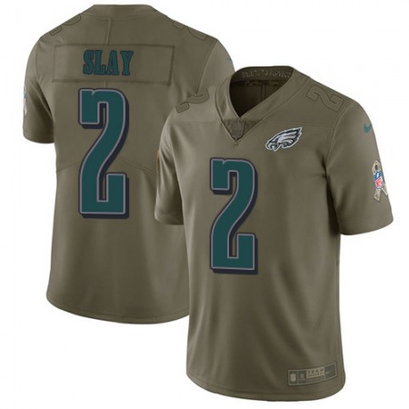 Nike Eagles #2 Darius Slay Olive Men's Stitched NFL Limited 2017 Salute To Service Jersey