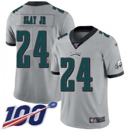 Nike Eagles #24 Darius Slay Jr Silver Men's Stitched NFL Limited Inverted Legend 100th Season Jersey