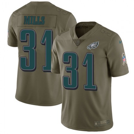 Nike Eagles #31 Jalen Mills Olive Men's Stitched NFL Limited 2017 Salute To Service Jersey