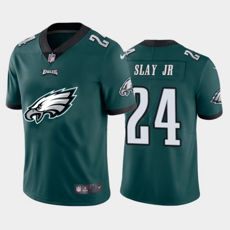 Philadelphia Eagles #24 Jordan Howard Green Men's Nike Big Team Logo Vapor Limited NFL Jersey