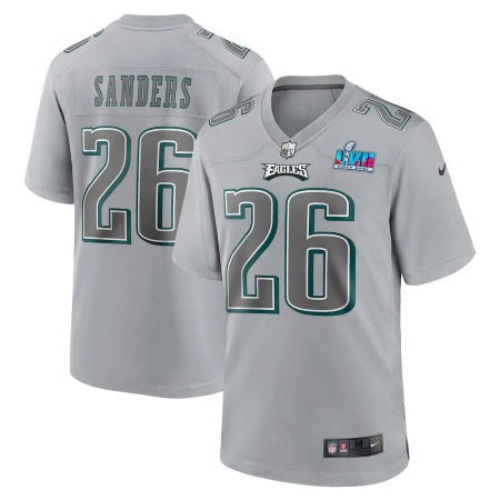 Philadelphia Eagles #26 Miles Sanders Nike Men's Super Bowl LVII Patch Atmosphere Fashion Game Jersey - Gray