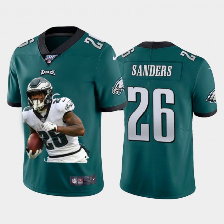 Philadelphia Eagles #26 Miles Sanders Nike Team Hero 1 Vapor Limited NFL 100 Jersey Green