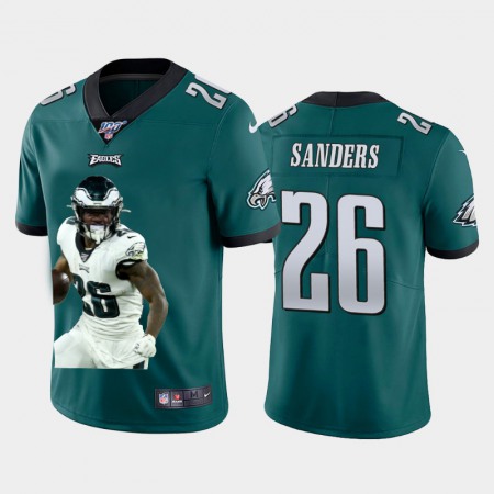 Philadelphia Eagles #26 Miles Sanders Nike Team Hero 2 Vapor Limited NFL 100 Jersey Green