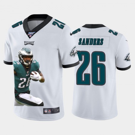 Philadelphia Eagles #26 Miles Sanders Nike Team Hero 3 Vapor Limited NFL 100 Jersey White