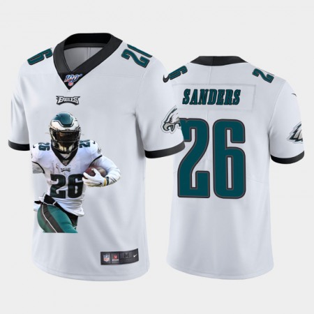 Philadelphia Eagles #26 Miles Sanders Nike Team Hero Vapor Limited NFL 100 Jersey White