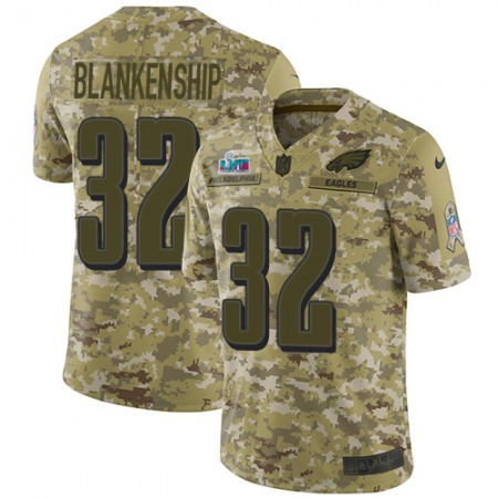 Nike Eagles #32 Reed Blankenship Camo Super Bowl LVII Patch Men's Stitched NFL Limited 2018 Salute To Service Jersey