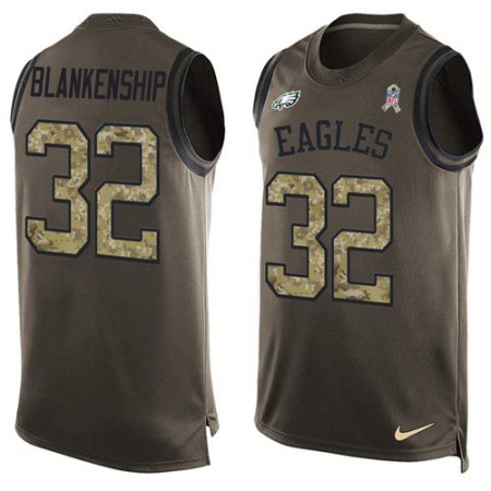 Nike Eagles #32 Reed Blankenship Green Men's Stitched NFL Limited Salute To Service Tank Top Jersey