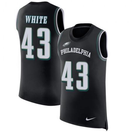 Nike Eagles #43 Kyzir White Black Alternate Men's Stitched NFL Limited Rush Tank Top Jersey