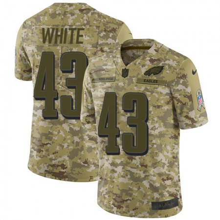 Nike Eagles #43 Kyzir White Camo Men's Stitched NFL Limited 2018 Salute To Service Jersey