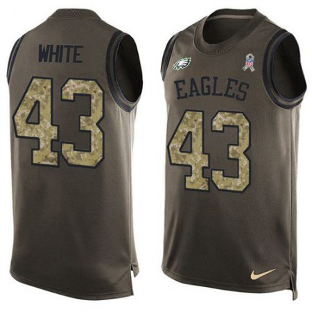 Nike Eagles #43 Kyzir White Green Men's Stitched NFL Limited Salute To Service Tank Top Jersey