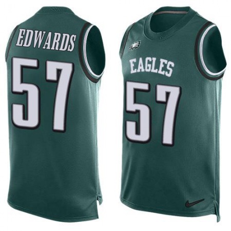 Nike Eagles #57 T. J. Edwards Green Team Color Men's Stitched NFL Limited Tank Top Jersey