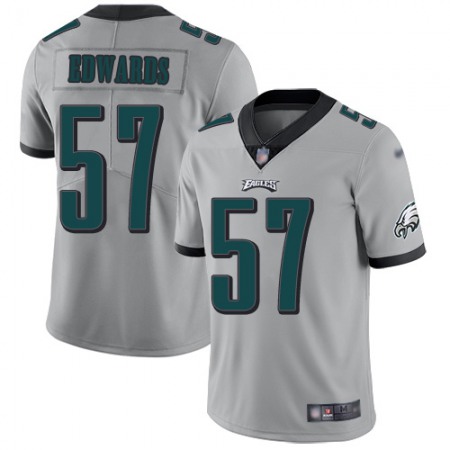 Nike Eagles #57 T. J. Edwards Silver Men's Stitched NFL Limited Inverted Legend Jersey