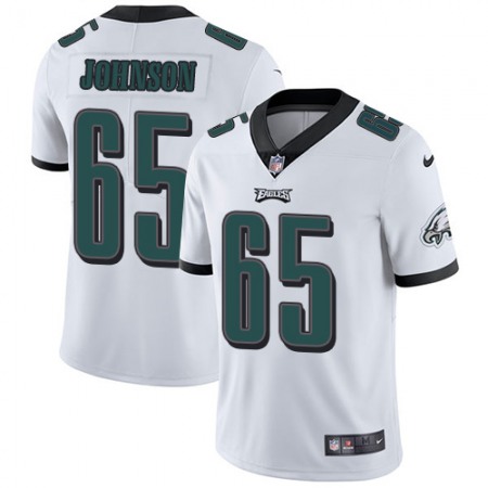 Nike Eagles #65 Lane Johnson White Men's Stitched NFL Vapor Untouchable Limited Jersey