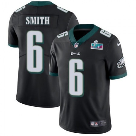 Nike Eagles #6 DeVonta Smith Black Super Bowl LVII Patch Alternate Men's Stitched NFL Vapor Untouchable Limited Jersey