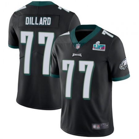 Nike Eagles #77 Andre Dillard Black Super Bowl LVII Patch Alternate Men's Stitched NFL Vapor Untouchable Limited Jersey