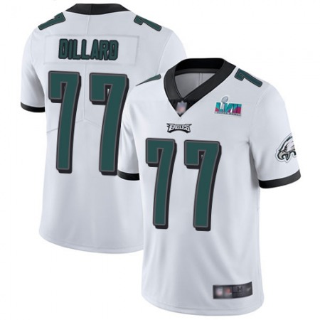 Nike Eagles #77 Andre Dillard White Super Bowl LVII Patch Men's Stitched NFL Vapor Untouchable Limited Jersey